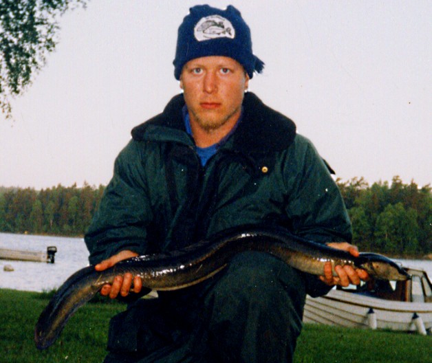 David med en ål