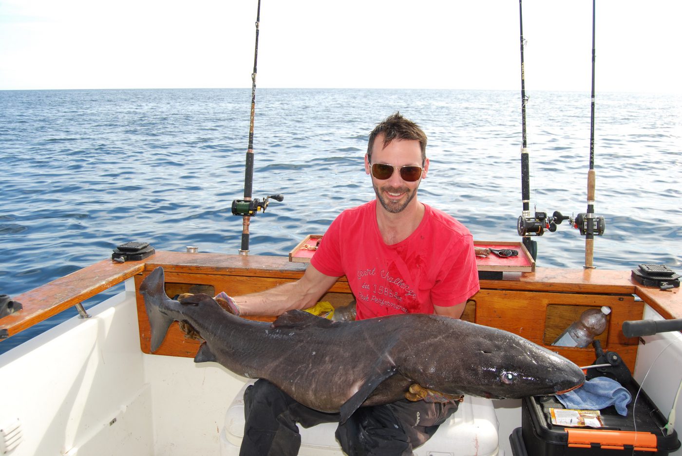 Leif med en håkärring på 151 cm