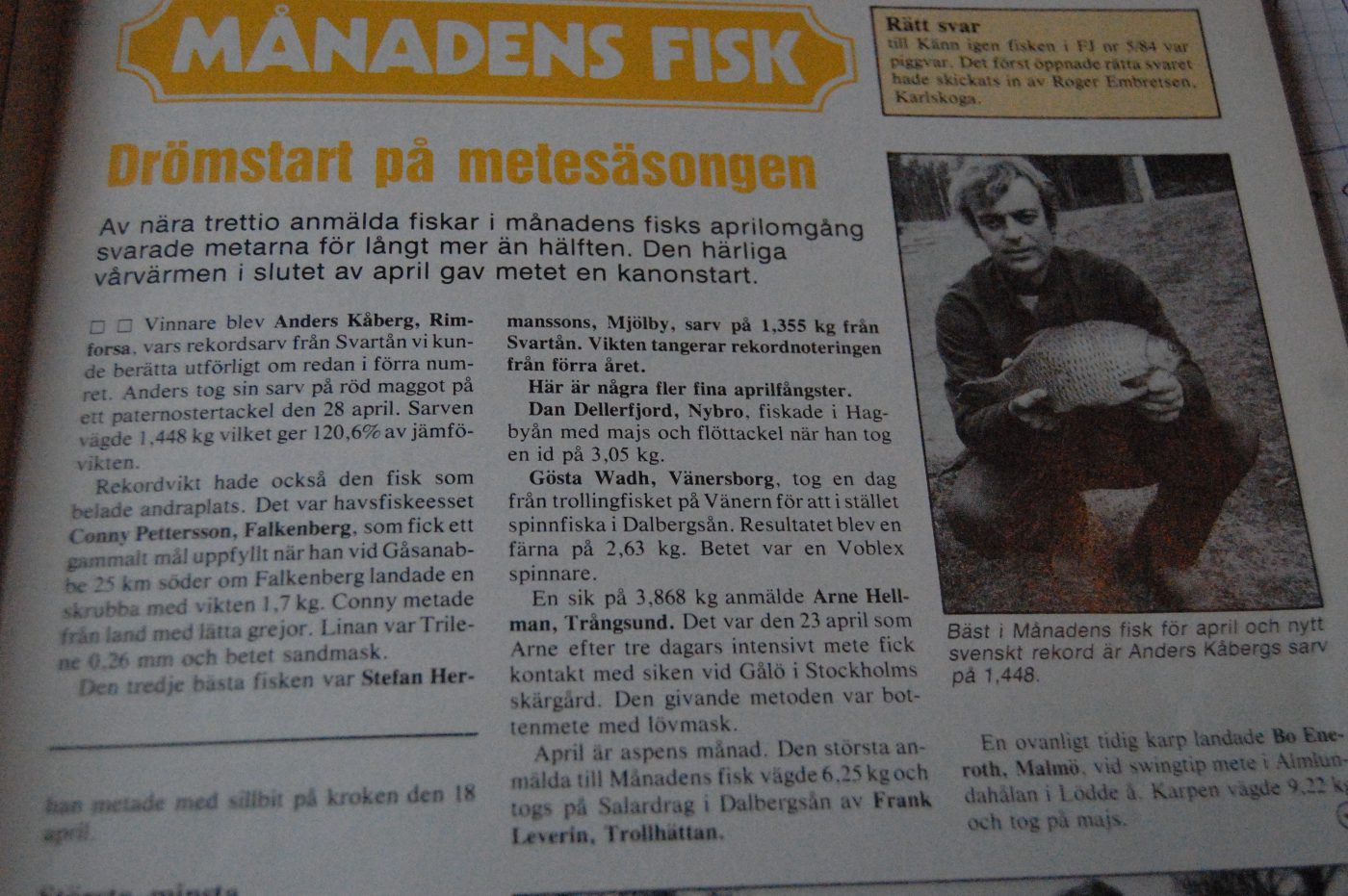 Specimenfisket 1984