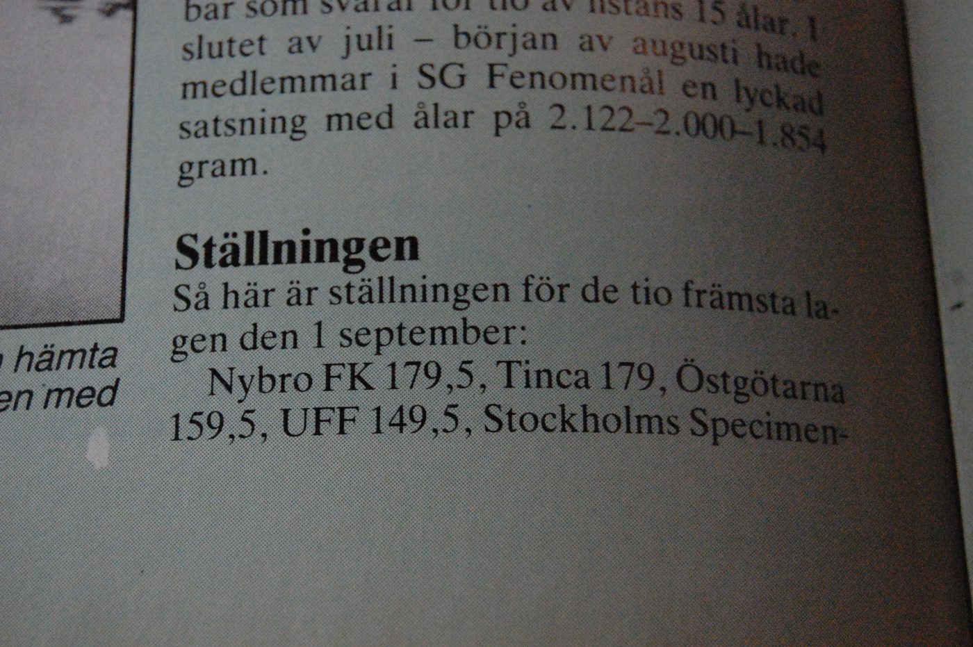 Specimenfisket 1984