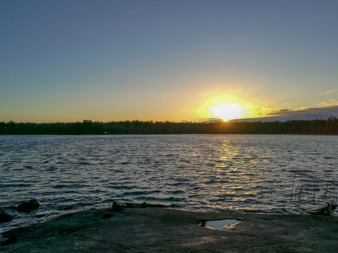 Solnedgång över Karsgöl