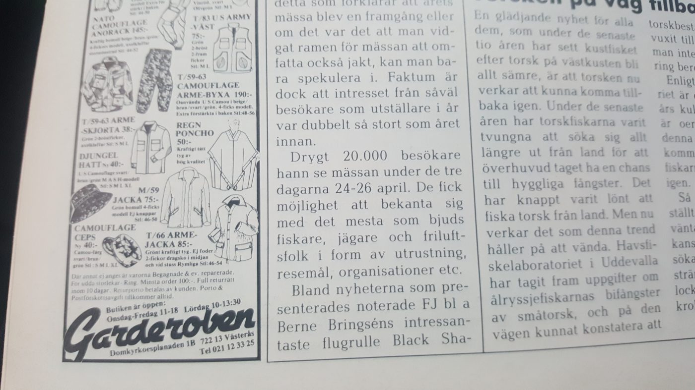Specimenfisket i Sverige 1987